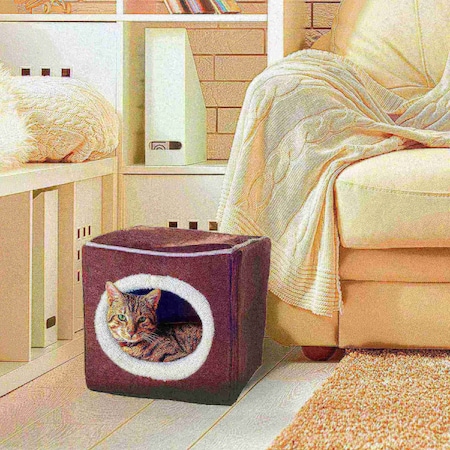 Pet Adobe Pet Adobe Cozy Cave Enclosed Cube Pet Bed - Dark Coffee 625655KYE